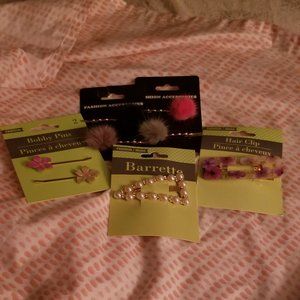 Bundle of hair pins and clips